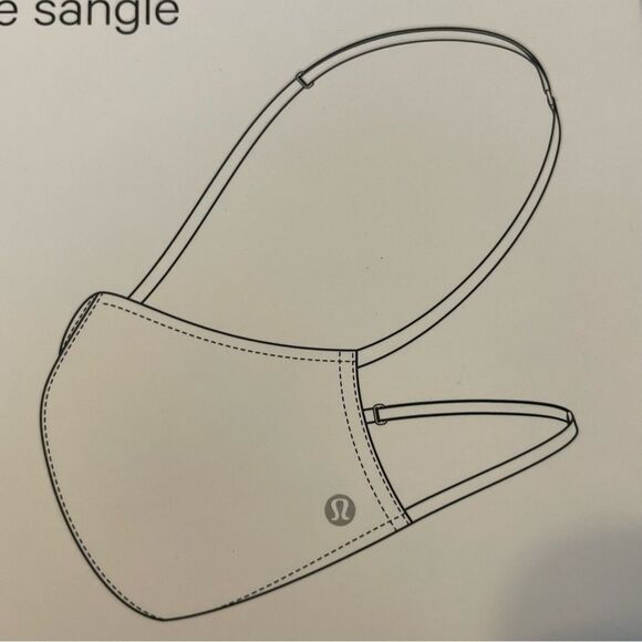 LULULEMON double strap face mask 1 pk ONE SIZE BLACK NEW IN PACKAGE - Picture 4 of 4